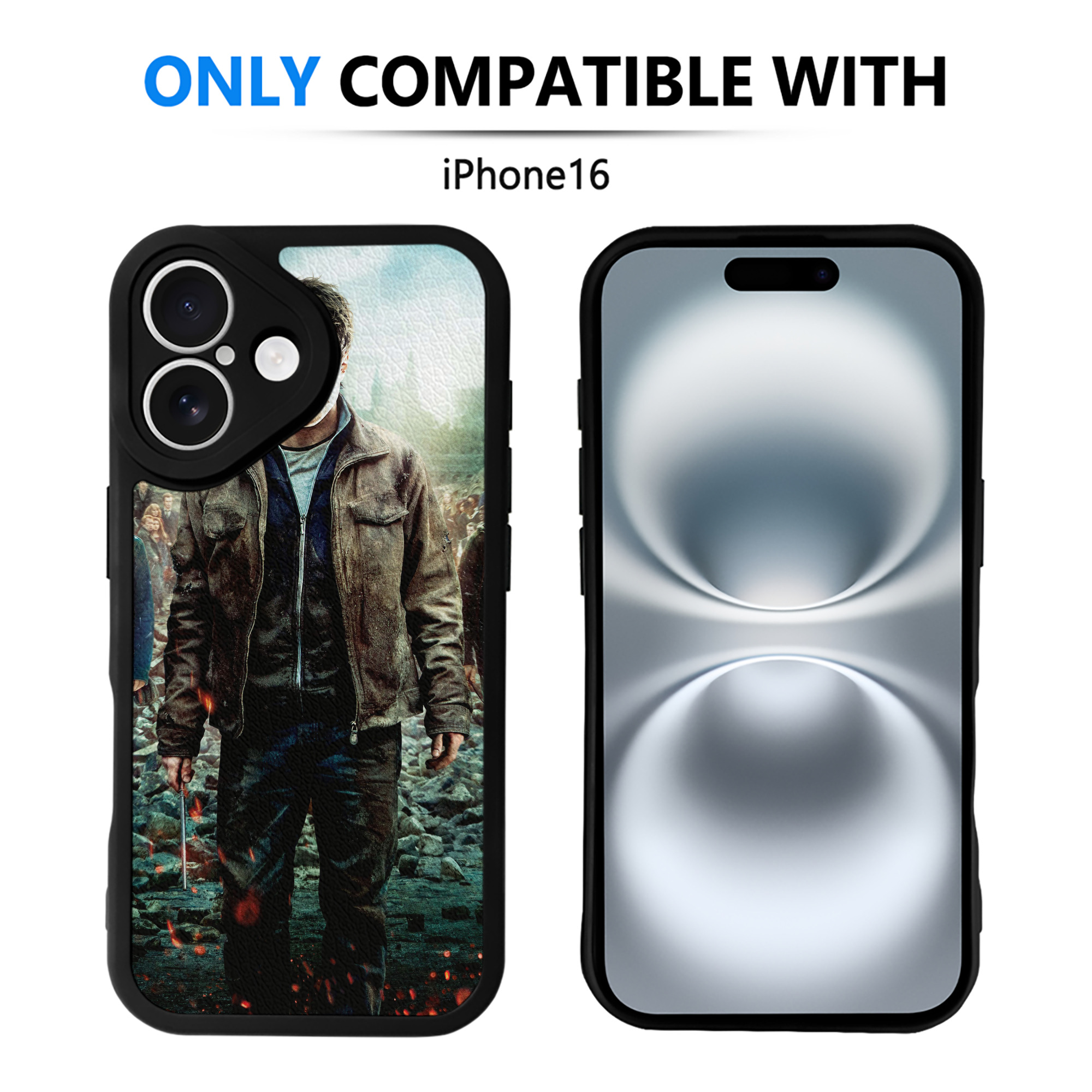 （画像用） Harry Potter ハリー・ポッターシリーズ 【iPhone 16シリーズ対応】シリコンスマホケース（レザー調） 材質：シリコン